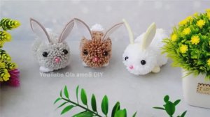 Зайчик из Пряжи! Пасхальный Подарок Своими Руками! КРОЛИК Очень Просто!