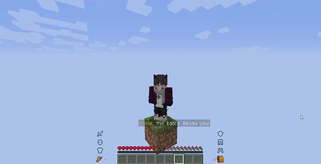 😀😉Пытаюсь выжить на одном блоке😱 #1 СМОГУ ЛИ Я ВЫЖАТЬ?🤔🤨