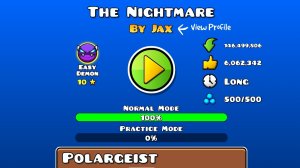 прохождение the nightmare в geometry dash.By JAX!