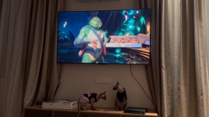 Подключили  Sony PS 4, сидим играем на ночь глядя 🤪😵💫