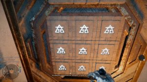 Активируйте переключатель запорного устройства под землёй Институт Схоластоун Crimson Desert