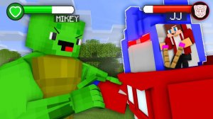 Джей Джей Оптимус Прайм против Майки Битва гигантских титанов. Майнкрафт Мультик