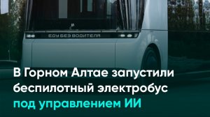 В Горном Алтае запустили беспилотный электробус под управлением ИИ