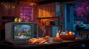 Cozy Easter Night 🌸 Synthwave Retro Mix (Chill, Study, Relax)