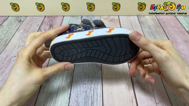 Полукеды Pasito на липучках с хлопковой стелькой и подкладкой с принтом разноцветных динозавров серые - видео