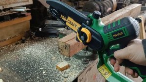Цепная аккумуляторная пила PROCRAFT PKA32Li в работе