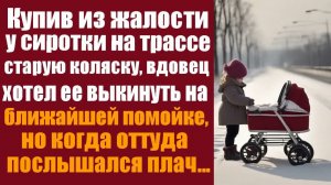 Истории из жизни. Слушать истории. Купив из жалости у сиротки на трассе старую коляску, вдовец хотел