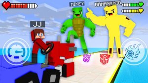 Джей Джей Оптимус Прайм против самого большого Майки Титана. Майнкрафт Мультик