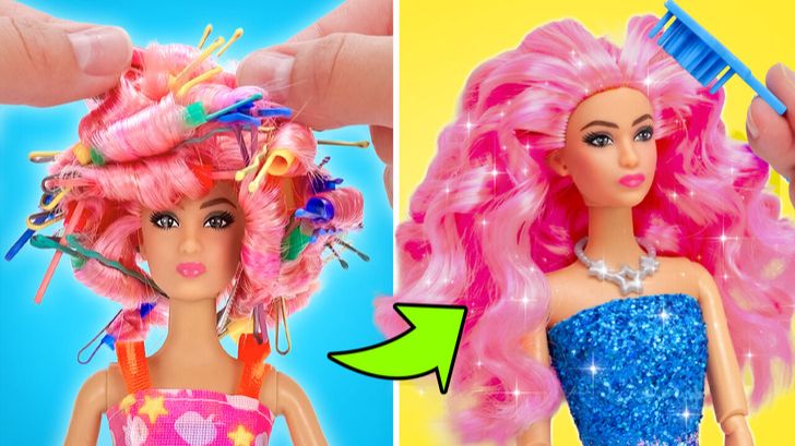 Преображение куклы своими руками: прически и аксессуары 💇♀️