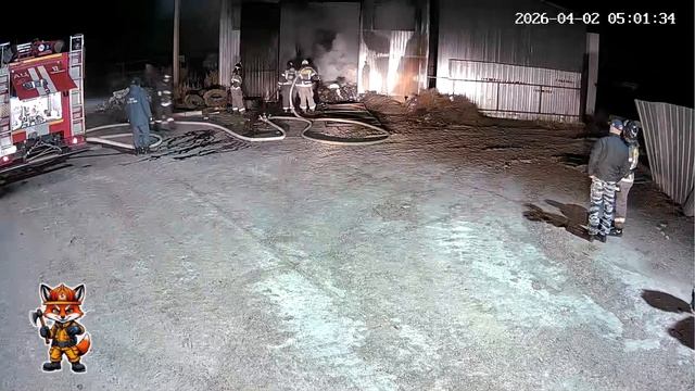 Пожар в селе Грибское.