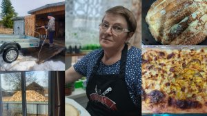 Топлю печь ,рыба с картошкой,налистники на ужин.