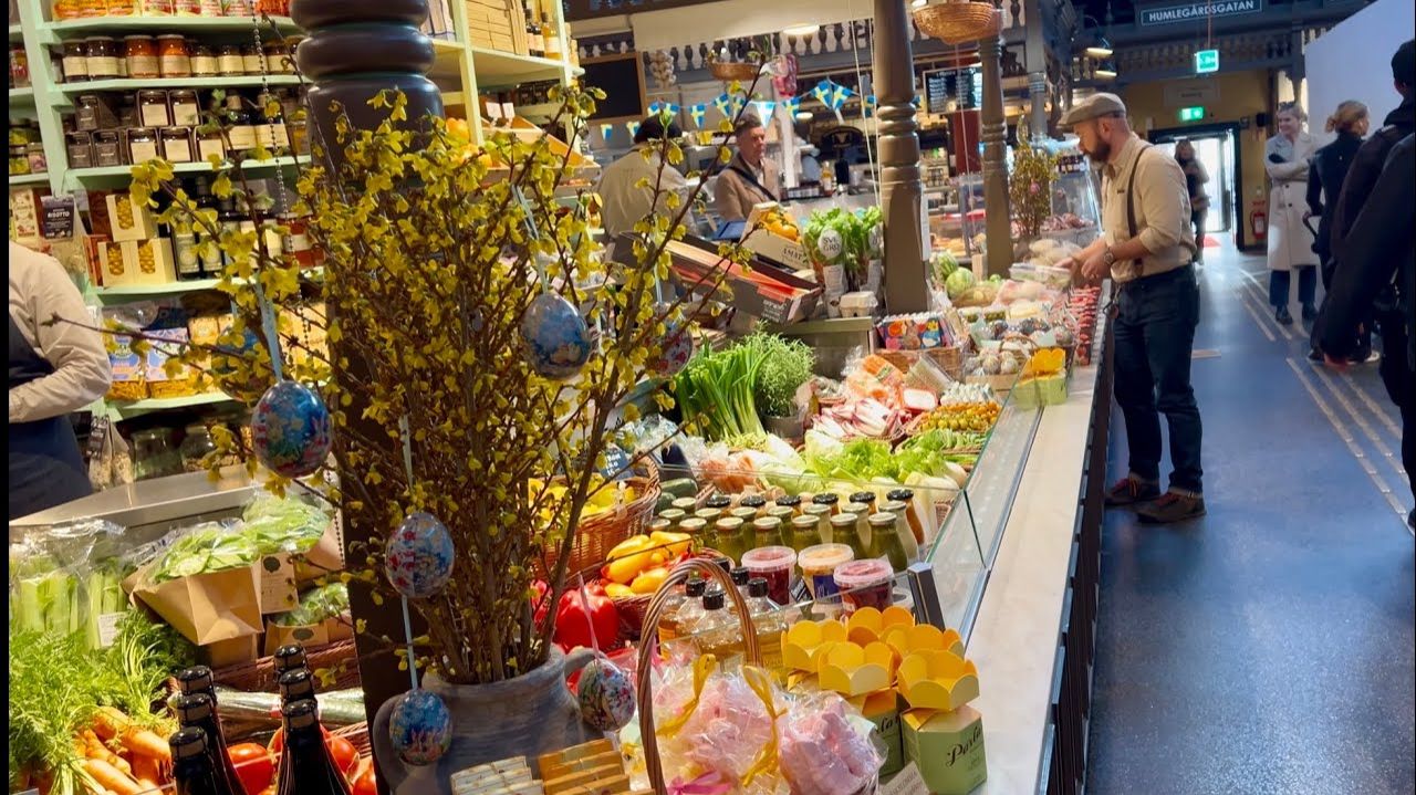 Sweden, Stockholm - Easter Walk Östermalms Saluhall, Random Stores And Streets