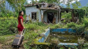 Женщина построила прекрасный дом в горах своими руками. От начала до конца