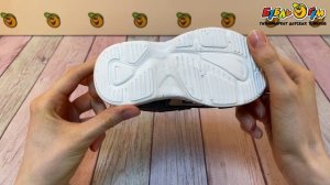 347394 Сандалии Pasito на липучках с красными акцентами черные