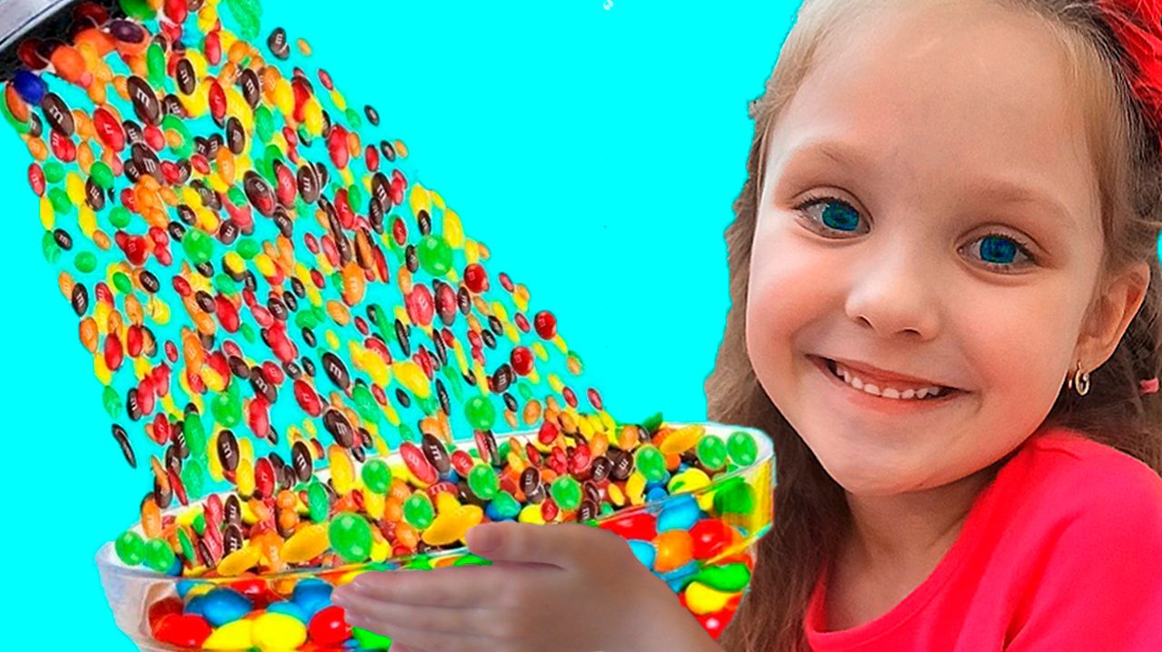 Весёлые Видео для Малышей - Лиза с Папой и их Забавная История с Конфетами- Большой Сборник