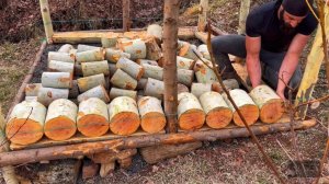 Как построить роскошный Бушкрафт дом в лесу. Выживание.