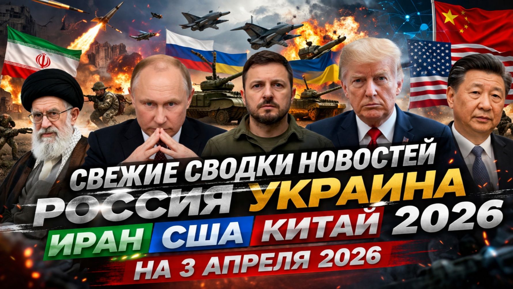 💥СВЕЖИЕ СВОДКИ НОВОСТЕЙ РОССИЯ УКРАИНА ИРАН США КИТАЙ 2026 НА 3 АПРЕЛЯ 2026 смотреть онлайн