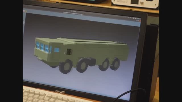 Воксельный "Искандер" в Goxel. Третьеклассник нарисовал в 2020 году.