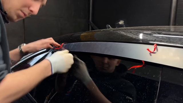 Видео установка плоских тюнинг дефлекторов для окон Audi A4 V (B9) / Ауди А4 Б9