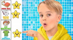 Тётя помогает детям собраться в школу!