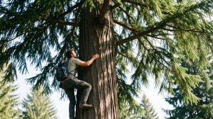 Охота и Рыбалка в Тайге 2026 Лезет на Кедр за Кедровой шишкой в 75 лет 1 Кедр Евгений Федорович