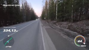 Вырезка 2/3 из «28-марта-2026 - Петрозаводск г.; Чуток катанули на велосипедах до «Лососиное озеро»»