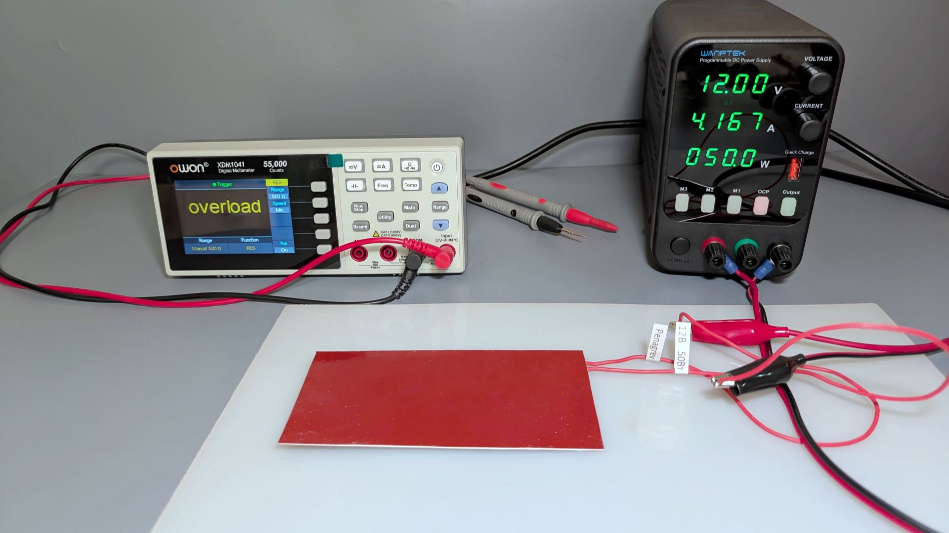 Силиконовый нагреватель 140х70 мм 12 В 50 Вт 4,1 А 190°С. Обзор и тест во влажной среде.