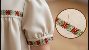 Элегантная кайма, вышитая вручную, для лифа и подола