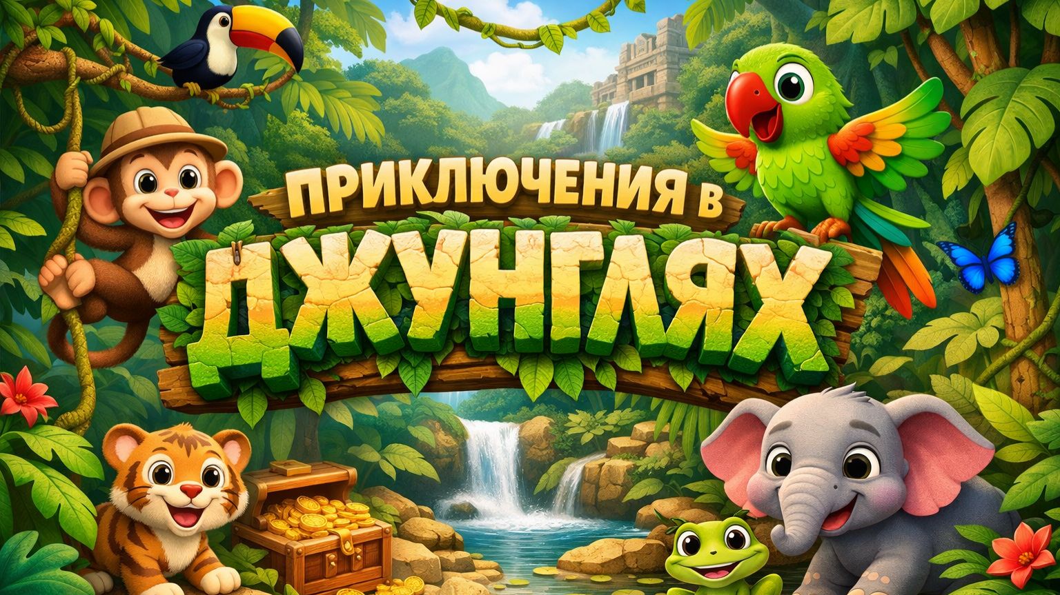 🐵Приключения в джунглях🌴| Мультфильм для детей и малышей