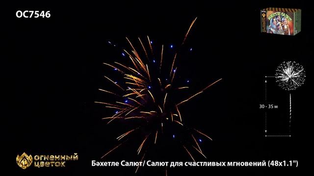 ОС7546 Салют Бэхетле "Салют для счастливых мгновений (1,1"х48 залпов) смотреть онлайн