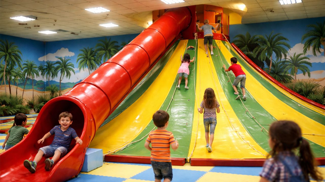 Детские горки-скалодромы, вулканы от БатутМастер