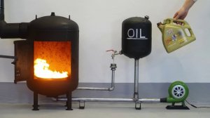 Самодельная печь для мастерской на отработанном масле