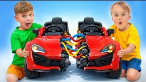 Делиться - значит заботится: Приключения Криса и Майка в игровой комнате