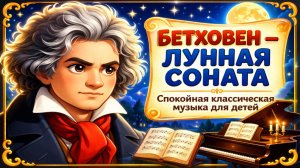Бетховен – Лунная соната (соната №14) 🎻 Классическая музыка для детей - Слушать онлайн