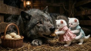 Юки и Тора находят раненого дикого волка 🐱🐺💔