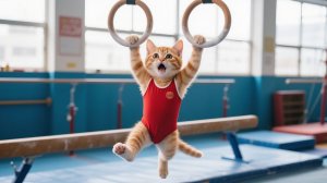 Котёнок в тигровой шапочке: от падений на бревне до звезды опорного прыжка｜Дневники Дейзи 72