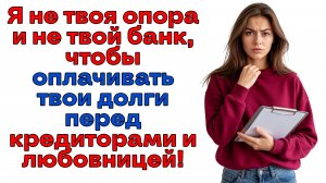 Твои долги только твои! Не смей тянуть МЕНЯ в яму! | Женские истории|Аудиорассказ | История из жизни