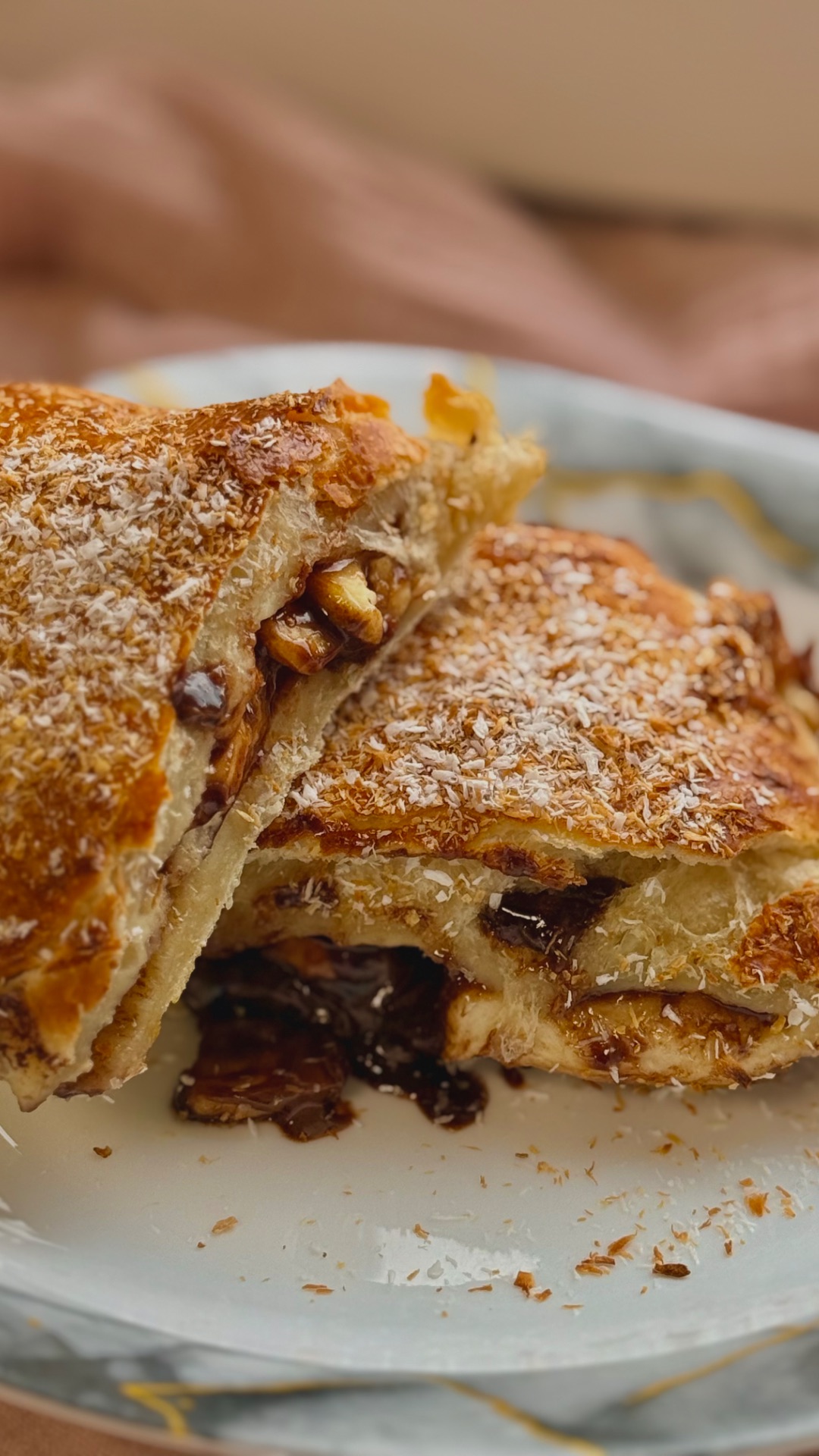 рулет с шоколадом и бананом 🤤