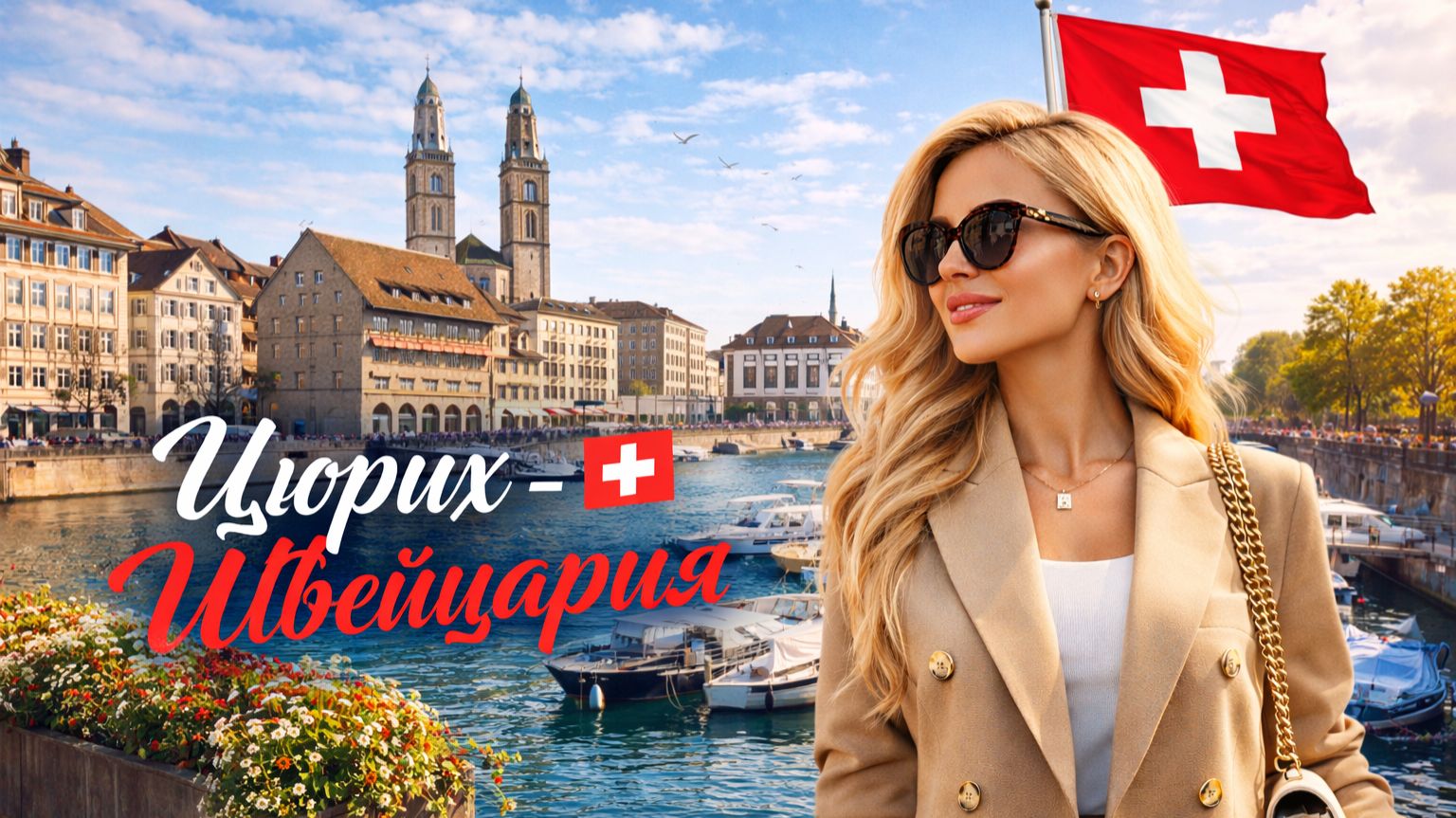 Весенняя прогулка по Швейцарскому городу Цюриху🇨🇭Розовый Фонтан🌹Впечатляющее Швейцарское дополнен