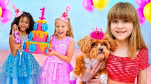 Диана устраивает День Рождения Щенка Барби, вечеринка с Сюрпризами!