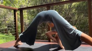 Assisted deep leg stretching & relaxing yoga