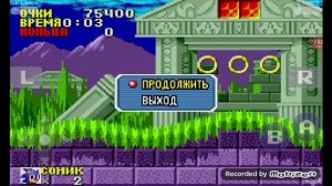 играю в соник супер ёжик gba version