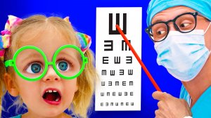 Окулист— Детские песенки о здоровых привычных | Детские стишки с Майей и Машей+Детские сборники