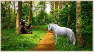 А. Коркищенко "Старая лошадь в старом лесу"