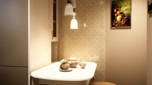 Кухня 5.5 кв м. в классическом стиле: визуализация в D5 Render