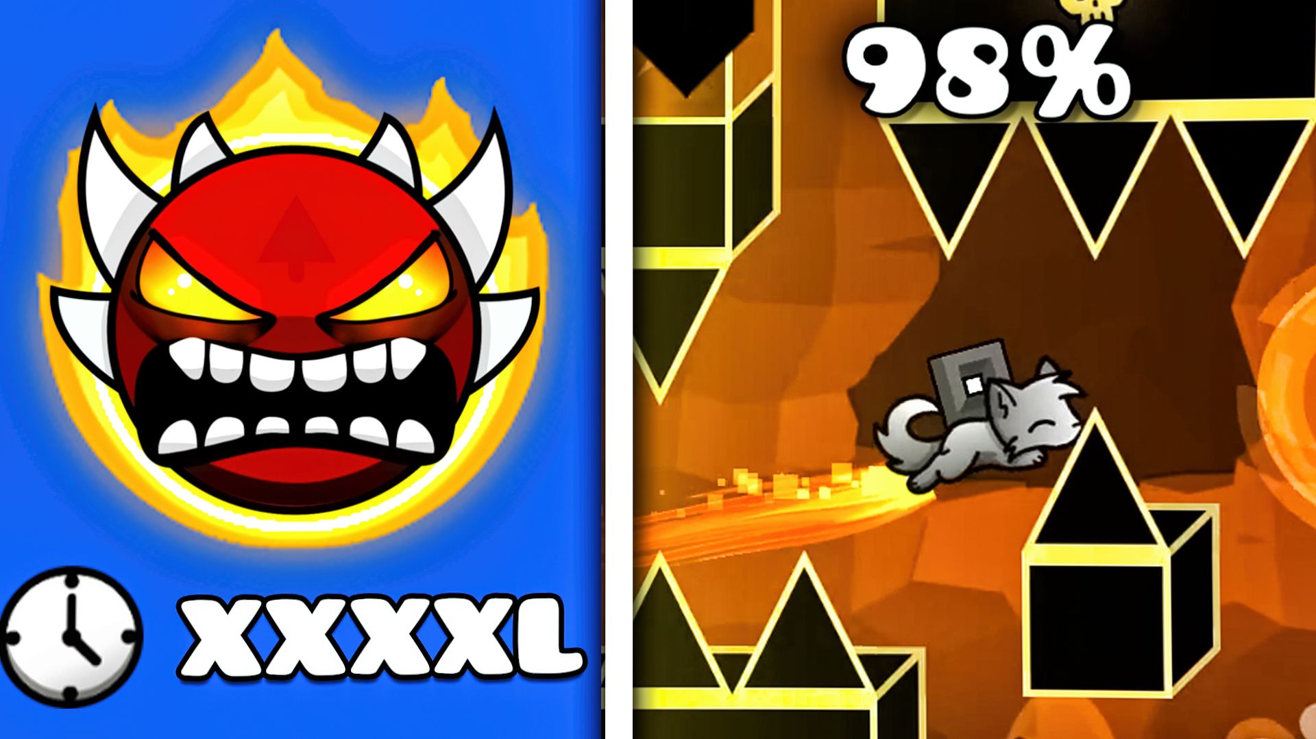 Прошёл СЛОЖНЫЙ XXL ЭКСТРИМ ДЕМОН в Geometry Dash смотреть онлайн
