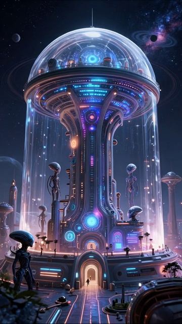 Инопланетный город: удивительный мир будущего #наука #фантастика #космос