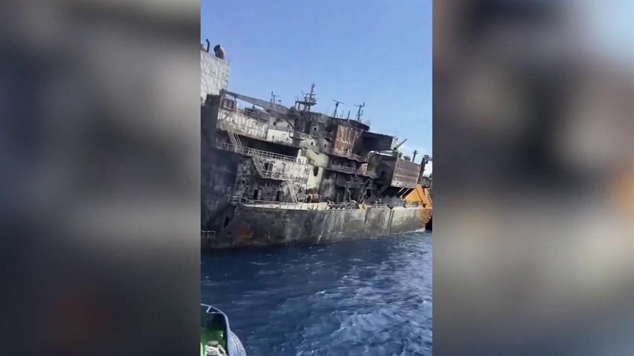 Атакованный российский газовоз 