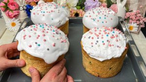 Даже месить не нужно! Самый удачный кулич на Пасху