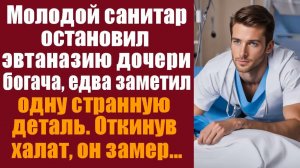Истории из жизни. Слушать истории. Молодой санитар остановил эвтаназию дочери богача, едва заметил